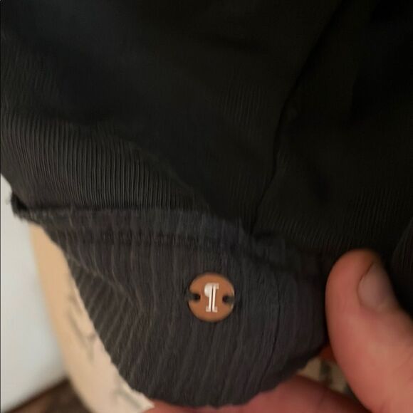 Anthropologie Pilcro Gray Open Back Tie Distressed Sweatshirt Boho Modern Casual - Picture 9 of 16